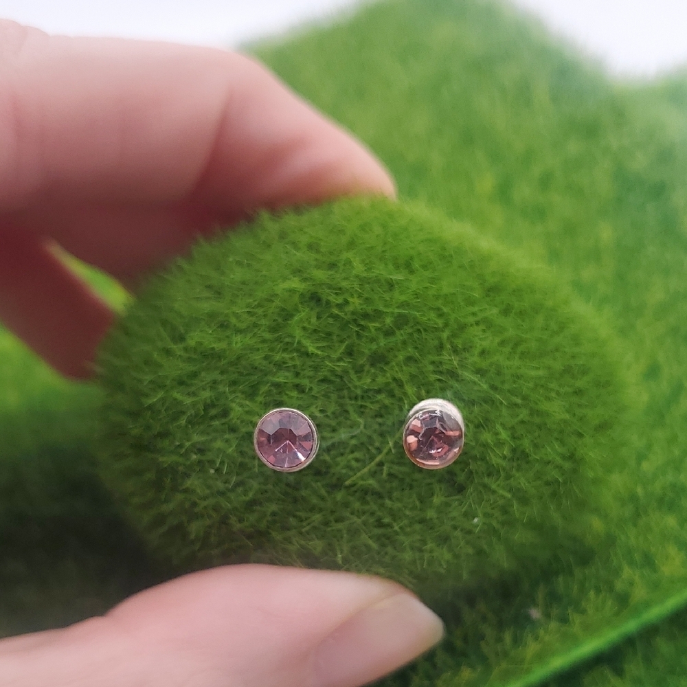 Pink Starfire Crystal Earrings E1031
